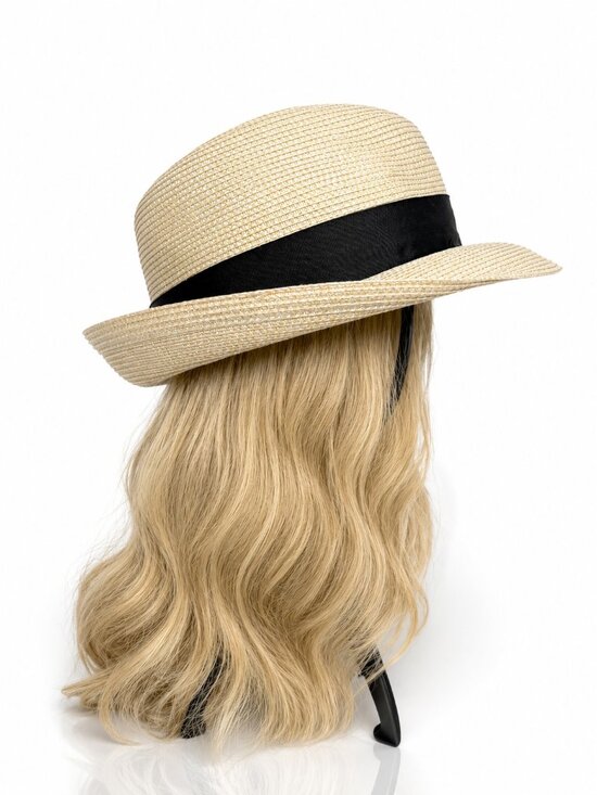 ERIC JAVITS Squishee Classic Fedora Hat Cream Black UPF50 main image 5